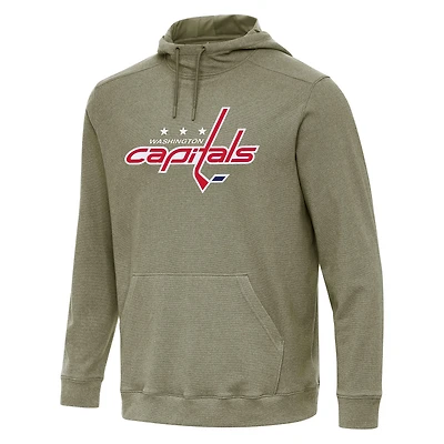 Men's Antigua Olive Washington Capitals Cloud Pullover Hoodie