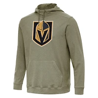 Men's Antigua Olive Vegas Golden Knights Cloud Pullover Hoodie