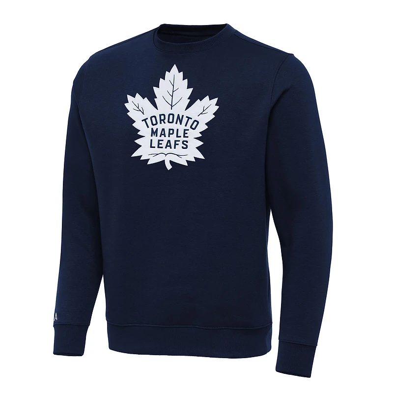 Men's Antigua Navy Toronto Maple Leafs Big & Tall Victory Crewneck Pullover Sweatshirt