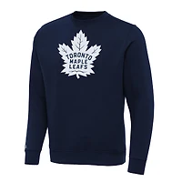 Men's Antigua Navy Toronto Maple Leafs Big & Tall Victory Crewneck Pullover Sweatshirt