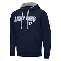 Men's Antigua Navy Tampa Bay Lightning Big & Tall Victory Full-Zip Hoodie