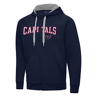 Men's Antigua Navy Washington Capitals Big & Tall Victory Full-Zip Hoodie