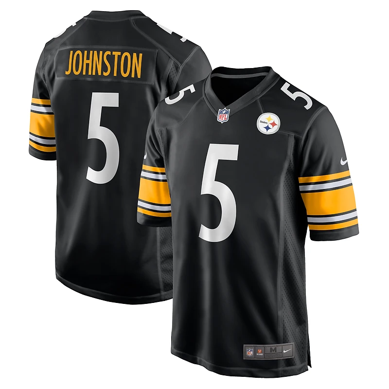 Men's Nike Cameron Johnston  Black Pittsburgh Steelers  Game Jersey