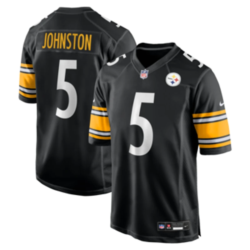 Men's Nike Cameron Johnston  Black Pittsburgh Steelers  Game Jersey