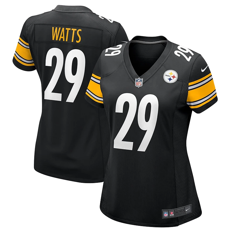 Women's Nike Ryan Watts  Black Pittsburgh Steelers Team Game Jersey