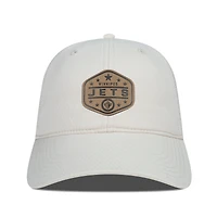 Men's Levelwear  Cream Winnipeg Jets Faux Leather Patch Unstructured Adjustable Hat