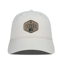 Men's Levelwear  Cream Philadelphia Flyers Faux Leather Patch Unstructured Adjustable Hat