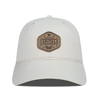 Men's Levelwear  Cream Washington Capitals Faux Leather Patch Unstructured Adjustable Hat