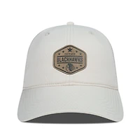 Men's Levelwear  Cream Chicago Blackhawks Faux Leather Patch Unstructured Adjustable Hat