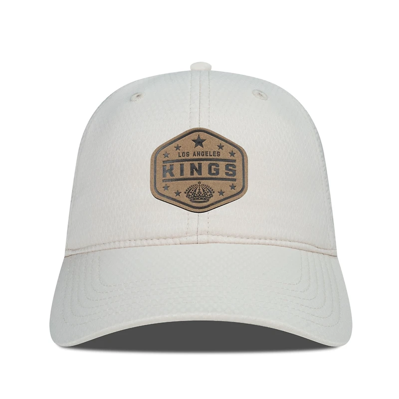 Men's Levelwear  Cream Los Angeles Kings Faux Leather Patch Unstructured Adjustable Hat