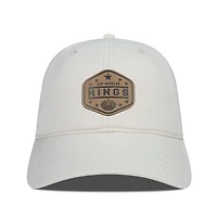 Men's Levelwear  Cream Los Angeles Kings Faux Leather Patch Unstructured Adjustable Hat