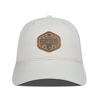 Men's Levelwear  Cream Florida Panthers Faux Leather Patch Unstructured Adjustable Hat