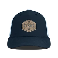 Men's Levelwear  Black Dallas Stars Faux Leather Patch Structured Adjustable Hat