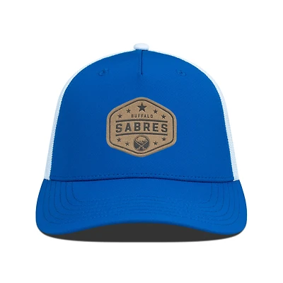Men's Levelwear  Royal Buffalo Sabres Faux Leather Patch Structured Adjustable Hat
