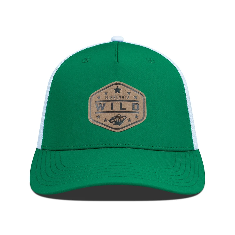 Men's Levelwear  Green Minnesota Wild Faux Leather Patch Structured Adjustable Hat