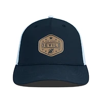 Men's Levelwear  Black New Jersey Devils Faux Leather Patch Structured Adjustable Hat