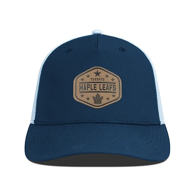 Men's Levelwear  Navy Toronto Maple Leafs Faux Leather Patch Structured Adjustable Hat