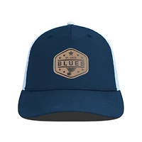 Men's Levelwear  Navy St. Louis Blues Faux Leather Patch Structured Adjustable Hat