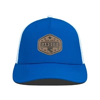 Men's Levelwear  Blue New York Rangers Faux Leather Patch Structured Adjustable Hat
