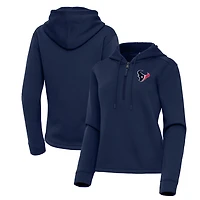Women's Antigua  Navy Houston Texans Contemporary Quarter-Zip Hoodie