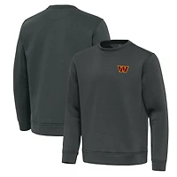 Men's Antigua Pewter Washington Commanders Relevant Lightweight Pullover Sweatshirt