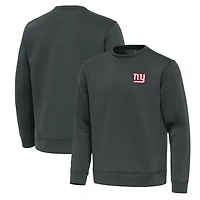 Men's Antigua Pewter New York Giants Relevant Lightweight Pullover Sweatshirt