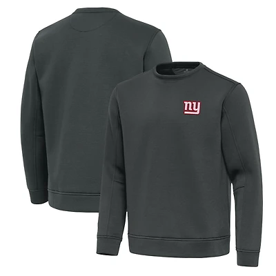 Men's Antigua Pewter New York Giants Relevant Lightweight Pullover Sweatshirt