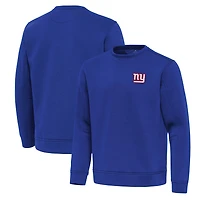 Men's Antigua Royal New York Giants Relevant Lightweight Pullover Sweatshirt
