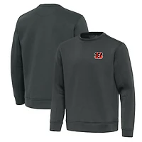 Men's Antigua Pewter Cincinnati Bengals Relevant Lightweight Pullover Sweatshirt