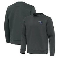 Men's Antigua Pewter Tennessee Titans Relevant Lightweight Pullover Sweatshirt