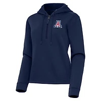 Women's Antigua  Navy Arizona Wildcats Contemporary Quarter-Zip Hoodie