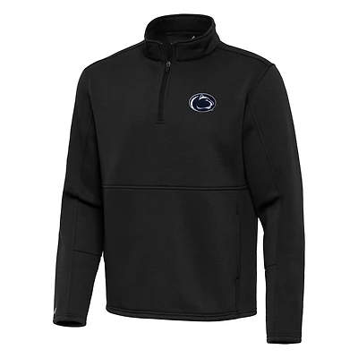 Men's Antigua Black Penn State Nittany Lions Twist Quarter-Zip Pullover Jacket
