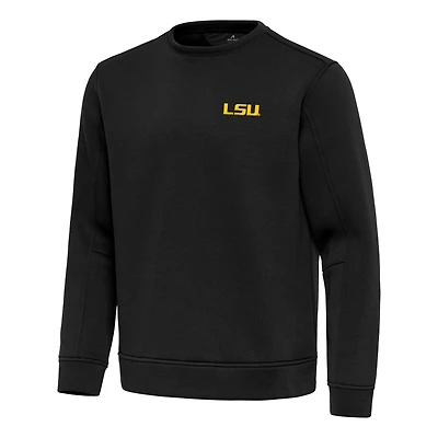 Men's Antigua Black LSU Tigers Relevant Lightweight Pullover Sweatshirt