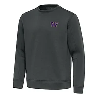Men's Antigua Pewter Washington Huskies Relevant Lightweight Pullover Sweatshirt