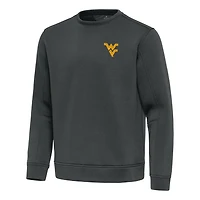 Men's Antigua Pewter West Virginia Mountaineers Relevant Lightweight Pullover Sweatshirt