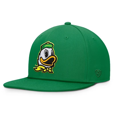 Youth Top of the World Green Oregon Ducks Maverick Snapback Hat