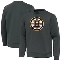 Men's Antigua Pewter Boston Bruins Relevant Lightweight Pullover Sweatshirt