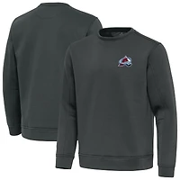 Men's Antigua Pewter Colorado Avalanche Relevant Lightweight Pullover Sweatshirt