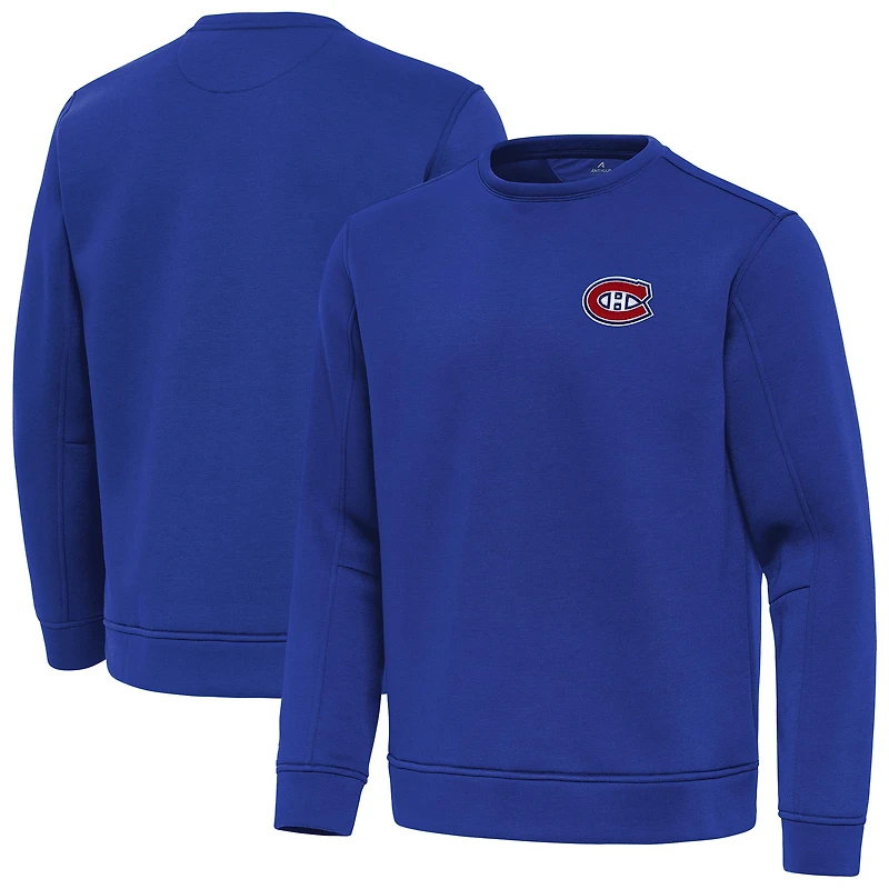 Men's Antigua Royal Montreal Canadiens Relevant Lightweight Pullover Sweatshirt