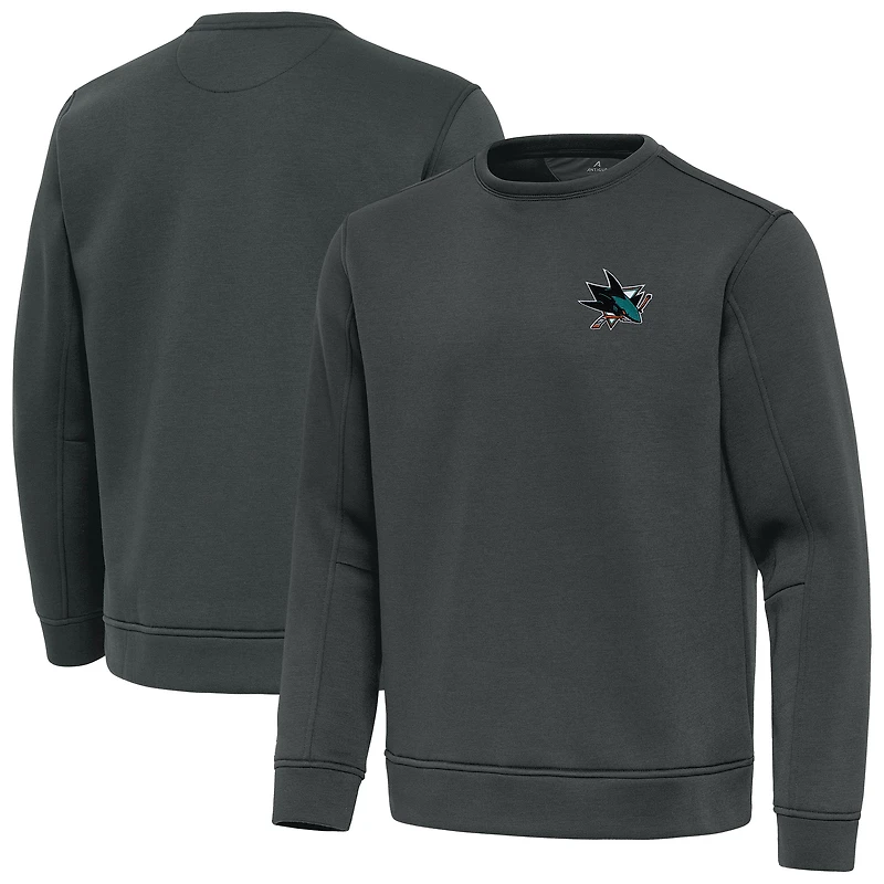 Men's Antigua Pewter San Jose Sharks Relevant Lightweight Pullover Sweatshirt