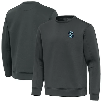 Men's Antigua Pewter Seattle Kraken Relevant Lightweight Pullover Sweatshirt