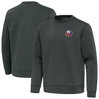 Men's Antigua Pewter New York Islanders Relevant Lightweight Pullover Sweatshirt