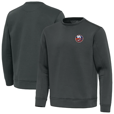 Men's Antigua Pewter New York Islanders Relevant Lightweight Pullover Sweatshirt