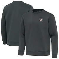 Men's Antigua Pewter Anaheim Ducks Relevant Lightweight Pullover Sweatshirt