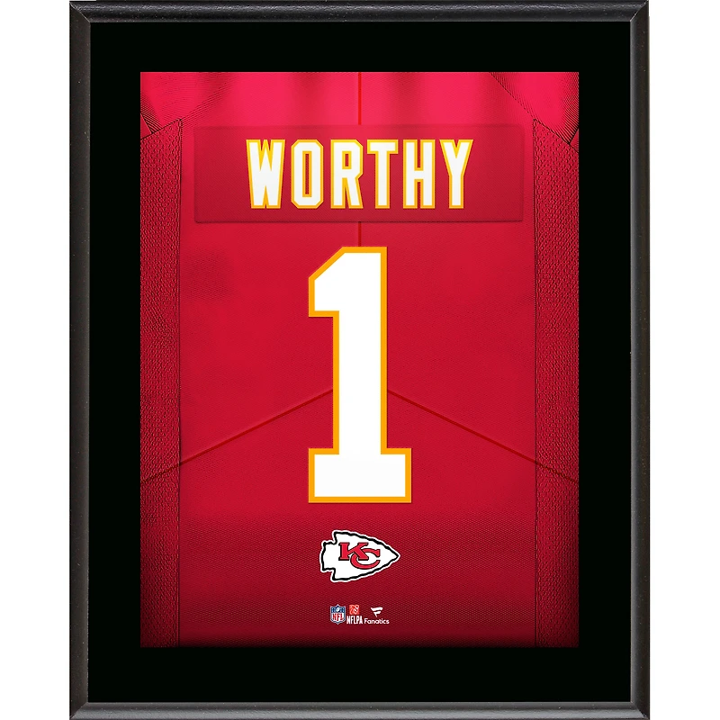 Xavier Worthy Kansas City Chiefs 10.5" x 13" Jersey Number Sublimated Player Plaque
