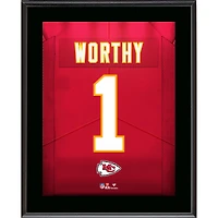 Xavier Worthy Kansas City Chiefs 10.5" x 13" Jersey Number Sublimated Player Plaque
