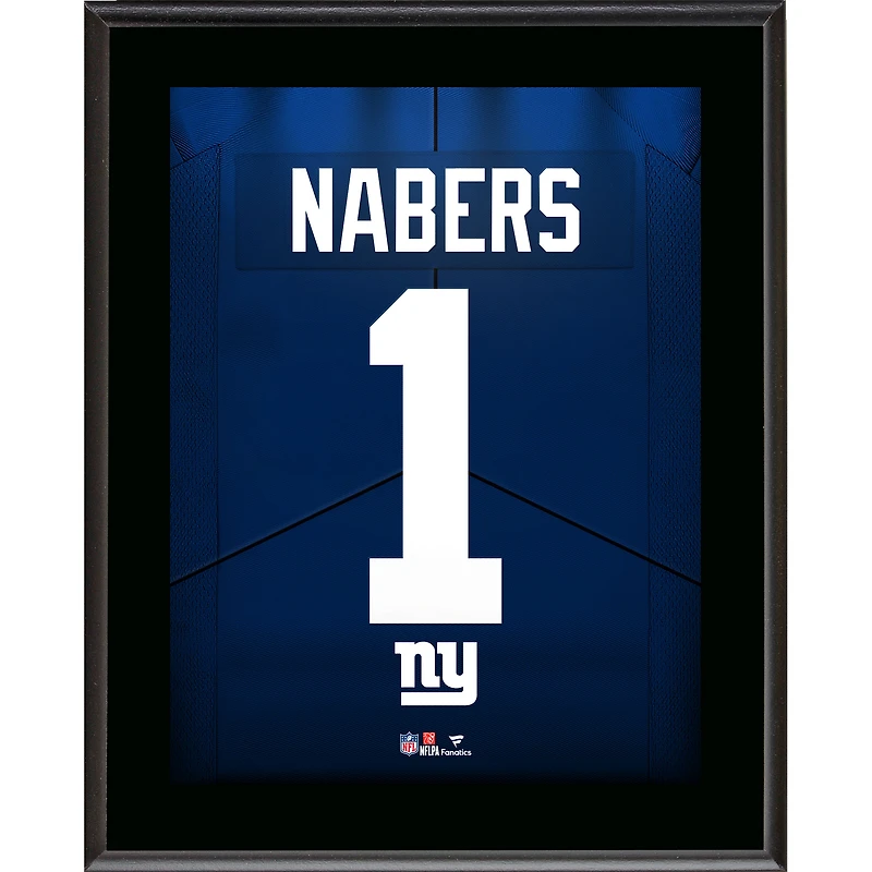 Malik Nabers New York Giants 10.5" x 13" Jersey Number Sublimated Player Plaque