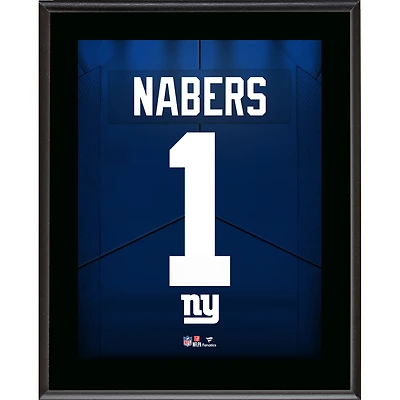 Malik Nabers New York Giants 10.5" x 13" Jersey Number Sublimated Player Plaque