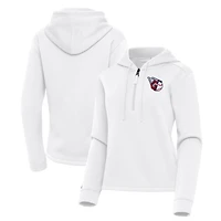 Women's Antigua Cleveland Guardians Contemporary Quarter-Zip Hoodie
