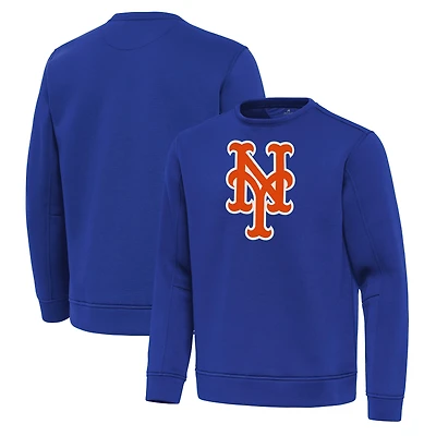 Men's Antigua Royal New York Mets Relevant Lightweight Pullover Sweatshirt